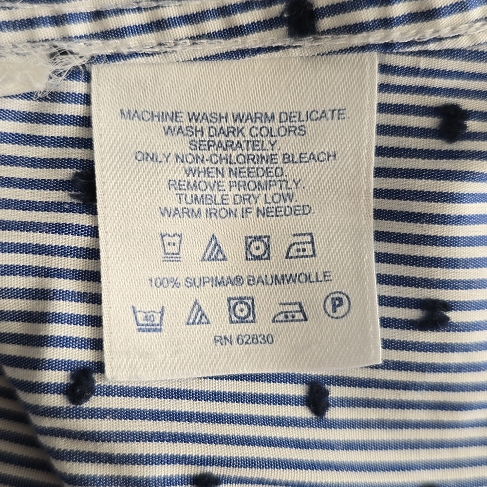 Lands’ End No Iron Supima Cotton Shirt – Size 10 - Picture 6 of 6
